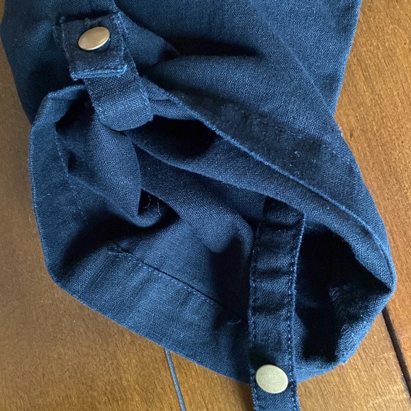 STUDIO By Liz Claiborne Black Cotton/Linen Capris Size 14 - Picture 6 of 10